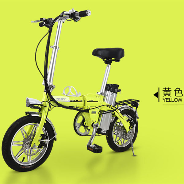 14-inch 48vJapan  aluminum alloy lithium battery adult electric bicycle portable bike,Double disc brake Folding MBX