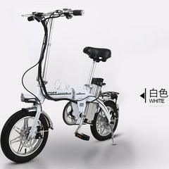 14-inch 48vJapan  aluminum alloy lithium battery adult electric bicycle portable bike,Double disc brake Folding MBX