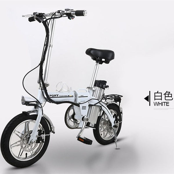 14-inch 48vJapan  aluminum alloy lithium battery adult electric bicycle portable bike,Double disc brake Folding MBX