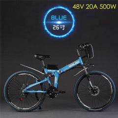 Original X-Front brand 21 speed 26 inch 20A 48V 500W Lithium Battery Electric folding Mountain Bike downhill Bicycle ebike