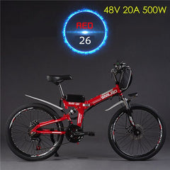 Original X-Front brand 21 speed 26 inch 20A 48V 500W Lithium Battery Electric folding Mountain Bike downhill Bicycle ebike