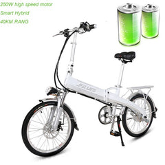 20 inch folding electric bike boost 48V lithium battery rang 50km max speed 30km bottle mini adult scooter speed change samrt