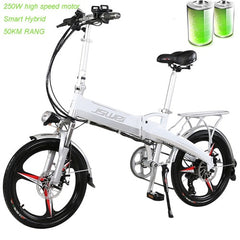 20 inch folding electric bike boost 48V lithium battery rang 50km max speed 30km bottle mini adult scooter speed change samrt