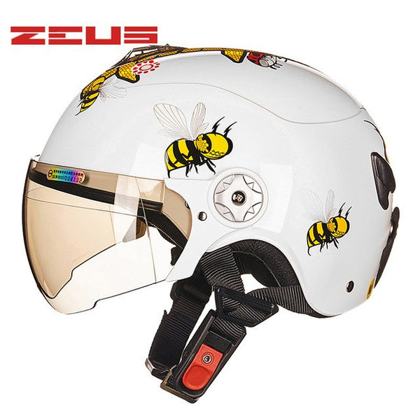 ZEUS S size Children's Helmets Four Seasons Half Face Motorcycle Electric Bicycles Helmet Harley style