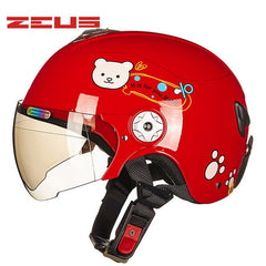 ZEUS S size Children's Helmets Four Seasons Half Face Motorcycle Electric Bicycles Helmet Harley style