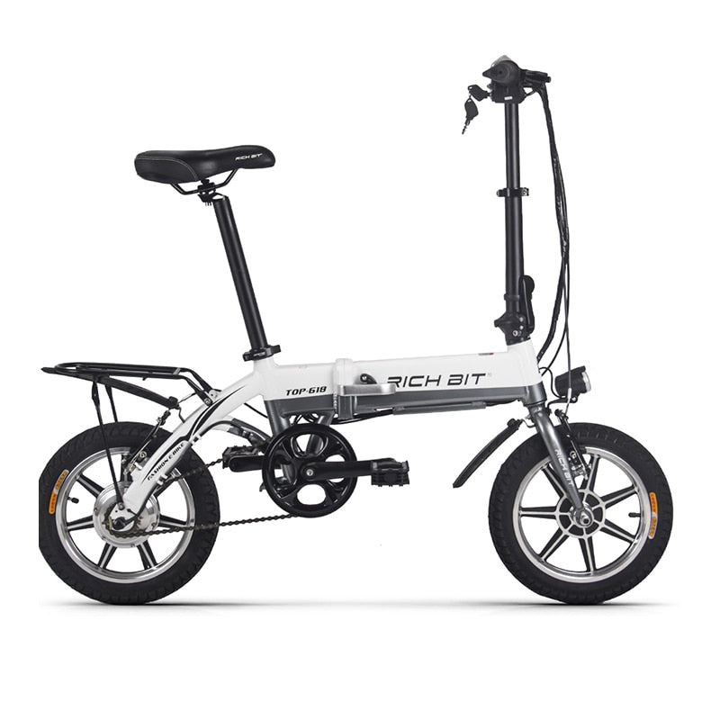 RichBit RT-618 14 Inch Folding Electric Bike 36V 250W 10.2Ah Lithium Battery Electric Bicycle Folding Electric Mountain Bike