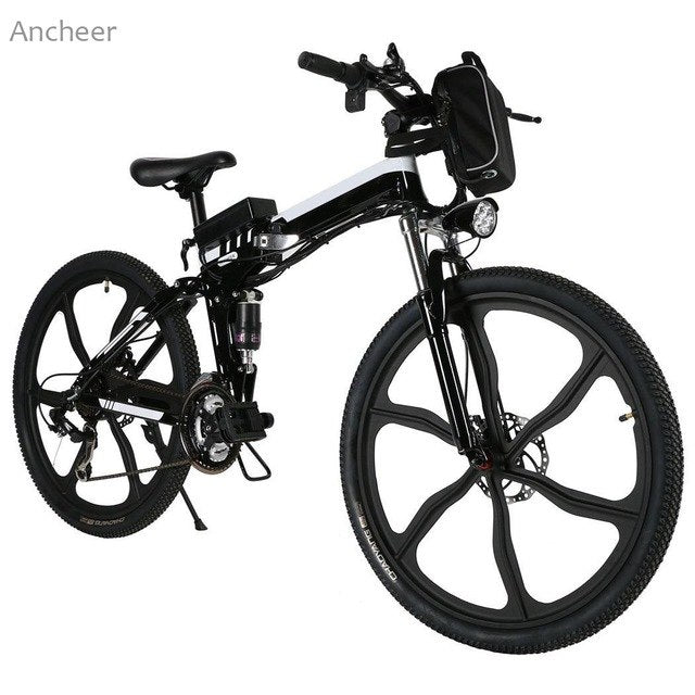 26inch 21 Speed Mountain Bike Foldable Electric Power Mountain Bicycle Lithium-Ion Battery Aluminum Alloy Bicycle Frame Sports