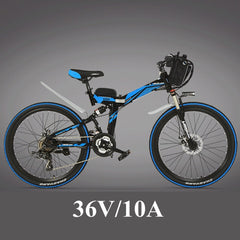 K660 Brand Lankelsisi, High-carbon Steel Frame, 21 Speeds, 26 inches, 36/48V 240W, Folding Electric Bicycle, Disc Brake, E Bike