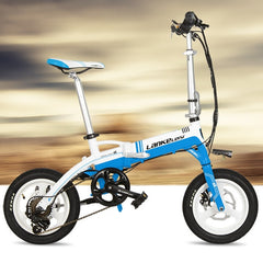 A6 Mini Folding Electric Bike, 240W, 36V/8.7A, 14 Inches, Disc Brake, Hidden Battery, Magnesium Alloy Rim, Super Quality.