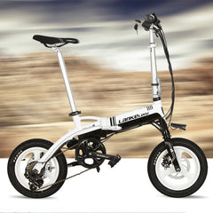 A6 Mini Folding Electric Bike, 240W, 36V/8.7A, 14 Inches, Disc Brake, Hidden Battery, Magnesium Alloy Rim, Super Quality.