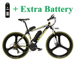 26 Inch 5 Grade Assist 48V 10Ah Strong Battery Electric Mountain Bike,with 3.5 Inches Big Bicycle Computer, 7 Speed