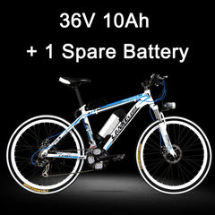 MX3.8 21 Speed, 26 inches*1.95, 36/48V, 240W, Aluminum Alloy Frame, Electric Bicycle, Mountain Bike, Strong Power.
