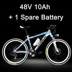 MX3.8 21 Speed, 26 inches*1.95, 36/48V, 240W, Aluminum Alloy Frame, Electric Bicycle, Mountain Bike, Strong Power.
