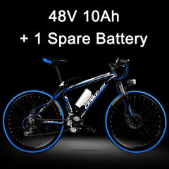 MX3.8 21 Speed, 26 inches*1.95, 36/48V, 240W, Aluminum Alloy Frame, Electric Bicycle, Mountain Bike, Strong Power.