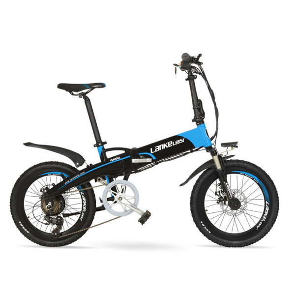 20 Inch Folding Electric Bicycle,  500W 48V 10Ah Hidden Battery, Aluminum Alloy Frame Mountain Bike, Suspension Fork