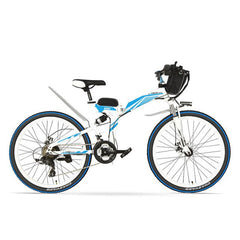 K660D 26/24 inches Big Power 500/240W High-carbon Steel Frame Folding Electric Bicycle , 21 Speeds, 36/48V, Disc Brake, E Bike.