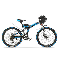 K660D 26/24 inches Big Power 500/240W High-carbon Steel Frame Folding Electric Bicycle , 21 Speeds, 36/48V, Disc Brake, E Bike.