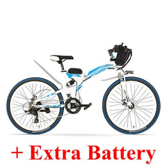 K660D 26/24 inches Big Power 500/240W High-carbon Steel Frame Folding Electric Bicycle , 21 Speeds, 36/48V, Disc Brake, E Bike.