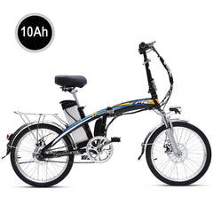 Quick Folding Electric Bike Electric Bicycle, 20 inch 48V/250W Big Lithium Battery Folding Bike With 2 Seats e Bike