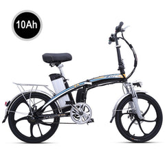 Quick Folding Electric Bike Electric Bicycle, 20 inch 48V/250W Big Lithium Battery Folding Bike With 2 Seats e Bike
