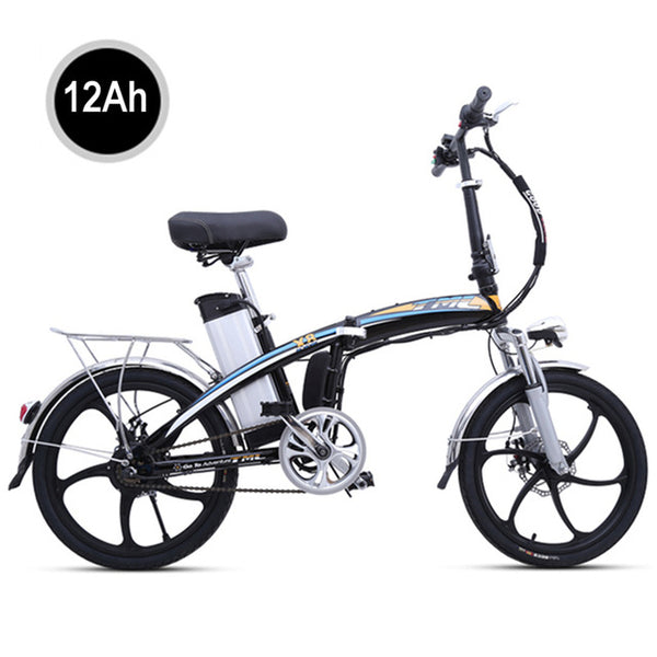 Quick Folding Electric Bike Electric Bicycle, 20 inch 48V/250W Big Lithium Battery Folding Bike With 2 Seats e Bike