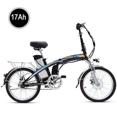Quick Folding Electric Bike Electric Bicycle, 20 inch 48V/250W Big Lithium Battery Folding Bike With 2 Seats e Bike