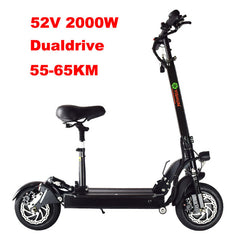 52V Double Drive COOL model 2000W motor powerful electric scooter electic bicycle bike skateboard with seat