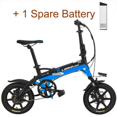 14 Inches Folding Bicycle, Integrated Magnesium Alloy Rim, Hydraulic Disc Brake, Suspension Fork Electric Bike