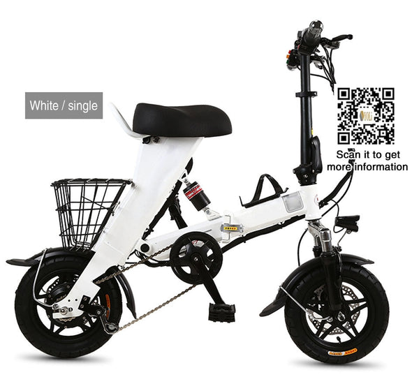 Akonasda mini Electric bike 500W 48V 8A 12 inch mini E-bike one sat and two seat optional manufacturer price