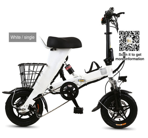 Akonasda mini Electric bike 500W 48V 8A 12 inch mini E-bike one sat and two seat optional manufacturer price