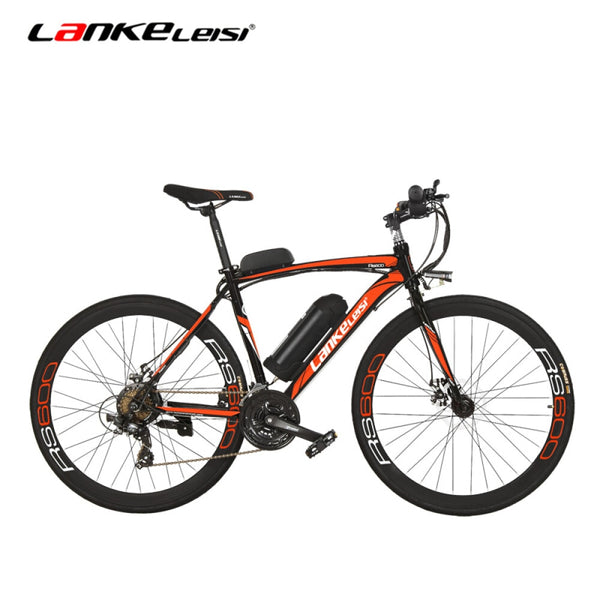 RS600 Powerflu Electric Bike, 36V 10/20Ah Battery E Bike,700C Road Bicycle, Both Disc Brake, Aluminum Alloy Frame, Mountain Bike