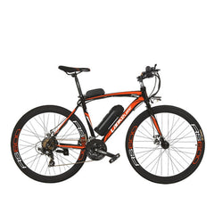 RS600 Powerflu Electric Bike, 36V 10/20Ah Battery E Bike,700C Road Bicycle, Both Disc Brake, Aluminum Alloy Frame, Mountain Bike