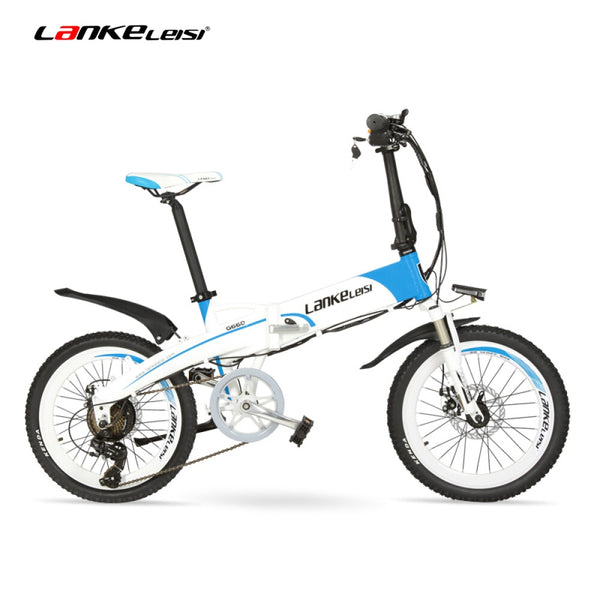 20" Folding Electric MTB, 48V 10Ah Hidden Battery E BIKE, Aluminum Alloy Frame Mountain Bike, Adopt Suspension Fork