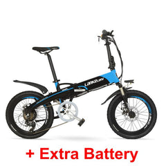 20" Folding Electric MTB, 48V 10Ah Hidden Battery E BIKE, Aluminum Alloy Frame Mountain Bike, Adopt Suspension Fork