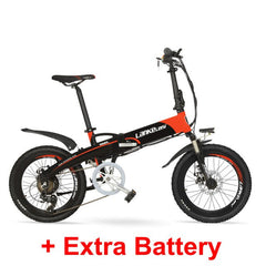 20" Folding Electric MTB, 48V 10Ah Hidden Battery E BIKE, Aluminum Alloy Frame Mountain Bike, Adopt Suspension Fork
