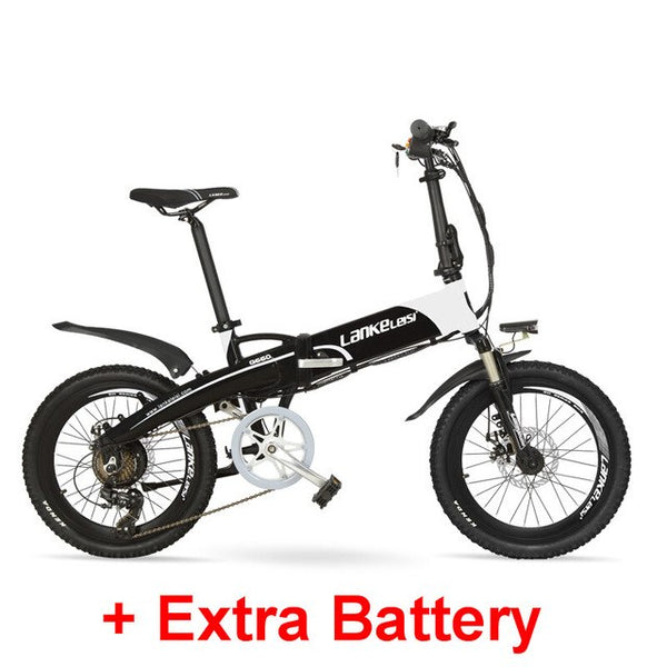 20" Folding Electric MTB, 48V 10Ah Hidden Battery E BIKE, Aluminum Alloy Frame Mountain Bike, Adopt Suspension Fork