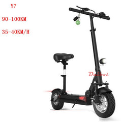 Daibot Y5S Y6 Y7 Foldable Electric Skateboard 10 Inch folding bike seated Electric Scooter with Seat Hoverboard Double Shock
