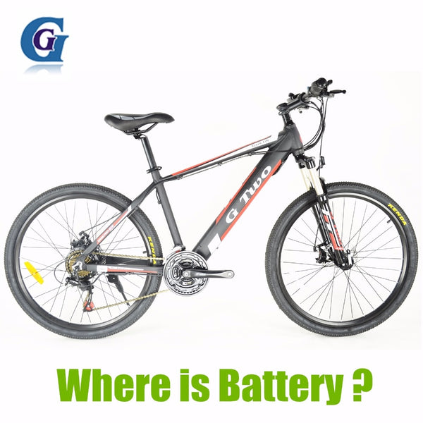G8 26 inches Hidden Battery Electric Bicycle, 48V 250W/350W, Aluminum Alloy Frame, Disc Brake, 21 Speed E Mountain Bike