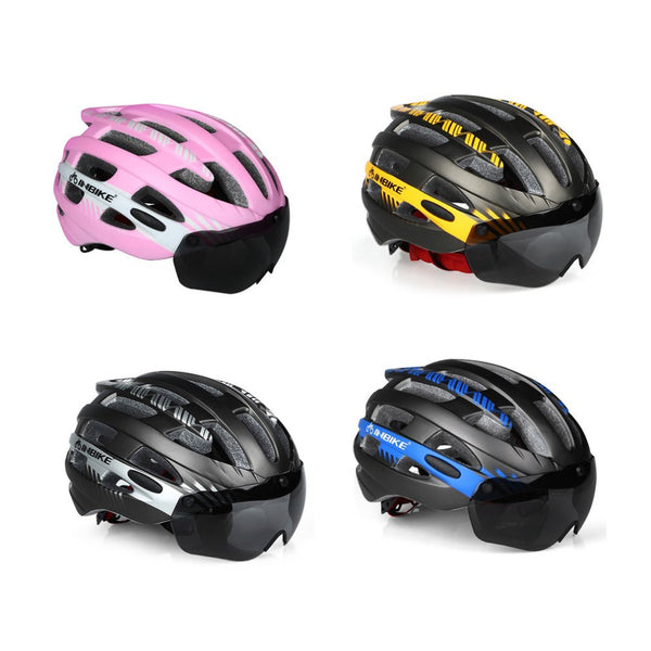INBIKE Cycling Helmet Ultralight Bike Helmet Men Mountain Road Women MTB Windproof Glasses Bicycle Helmet Magnetic Goggle M L
