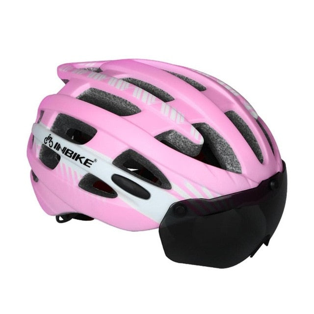 INBIKE Cycling Helmet Ultralight Bike Helmet Men Mountain Road Women MTB Windproof Glasses Bicycle Helmet Magnetic Goggle M L
