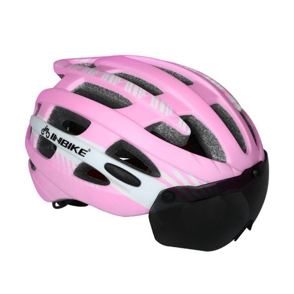 INBIKE Cycling Helmet Ultralight Bike Helmet Men Mountain Road Women MTB Windproof Glasses Bicycle Helmet Magnetic Goggle M L