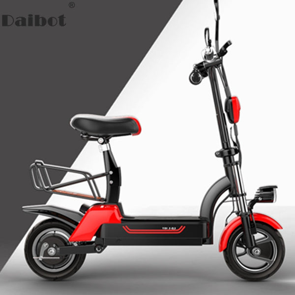 Daibot Electric Scooter Off Road Two Wheels Self Balancing Scooters 10inch 48V Portable Seat Folding Electric Bicycle Bike Adult