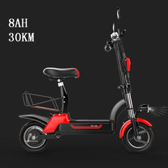 Daibot Electric Scooter Off Road Two Wheels Self Balancing Scooters 10inch 48V Portable Seat Folding Electric Bicycle Bike Adult