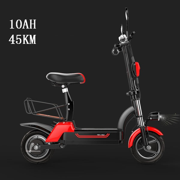 Daibot Electric Scooter Off Road Two Wheels Self Balancing Scooters 10inch 48V Portable Seat Folding Electric Bicycle Bike Adult