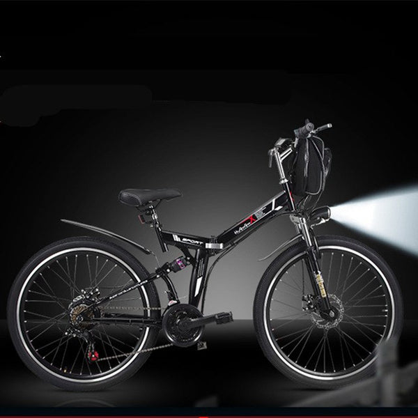 26 inch electric bicycle 48V.10.8AH lithium battery electric mountain bike integrated wheel 350W electric folding bicycle