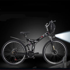 26 inch electric bicycle 48V.10.8AH lithium battery electric mountain bike integrated wheel 350W electric folding bicycle
