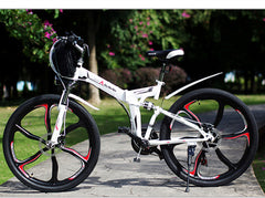 26 inch electric bicycle 48V.10.8AH lithium battery electric mountain bike integrated wheel 350W electric folding bicycle