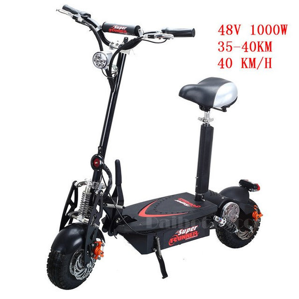 Daibot Electric Scooter 1500W Two Wheel Electric Scooters With Seat 10 Inch 48V Off Road Folding Adult Powerful Electric Bike