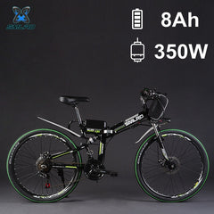 26" 48V 350W/500W 8 / 12.5AH Lithium Battery Folding Electric Bicycle, Mountain Bike, Electric Bike, MTB E Bike (Bag Type)