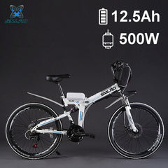 26" 48V 350W/500W 8 / 12.5AH Lithium Battery Folding Electric Bicycle, Mountain Bike, Electric Bike, MTB E Bike (Bag Type)